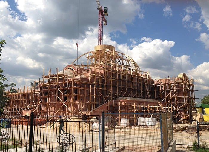 Строящийся храм святого благоверного князя Александра Невского при МГИМО 