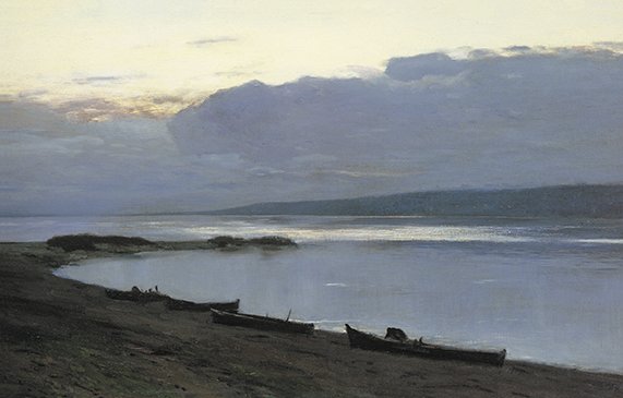 Вечер  на Волге.  1887-1888