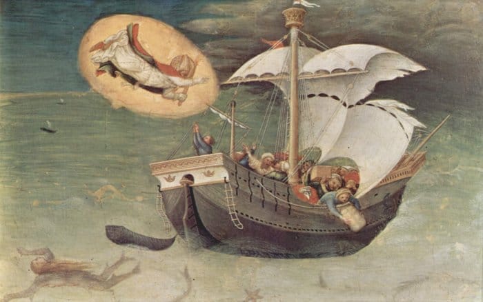 Спасение моряков Святителем Николаем. (Джентиле да Фабриано, ок. 1425)