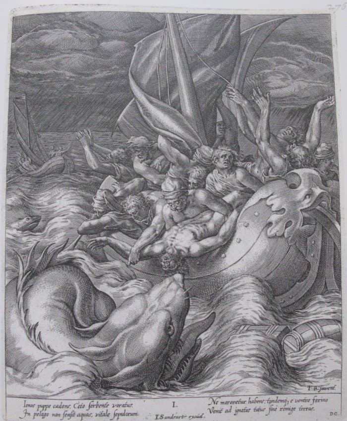 Dominicus Custos. Jonah cast into the sea. 17th century (1)