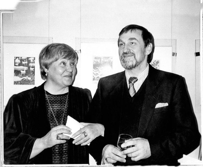Супруги Диодоровы на вернисаже в Берлине. 1998