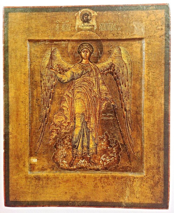 Икона Ангела работы старообрядческих иконописцев;