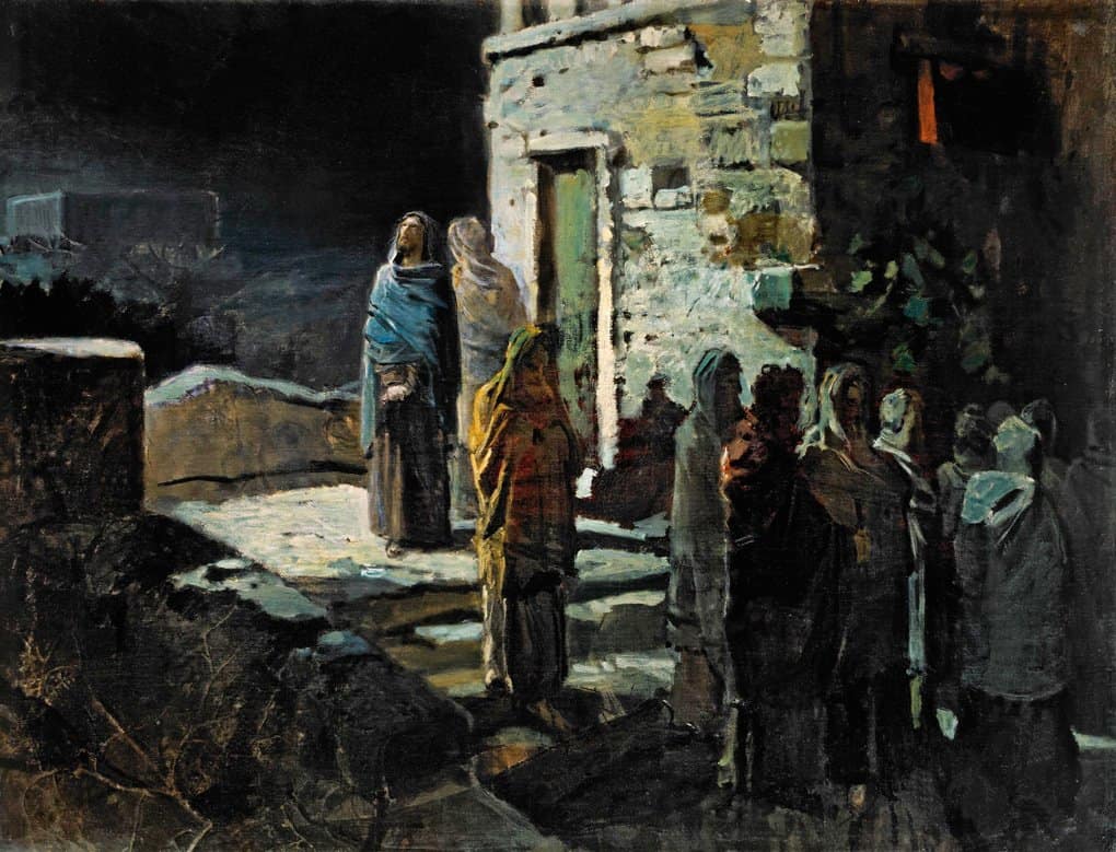 Выход Христа с учениками с Тайной вечери в Гефсиманский сад. 1888 