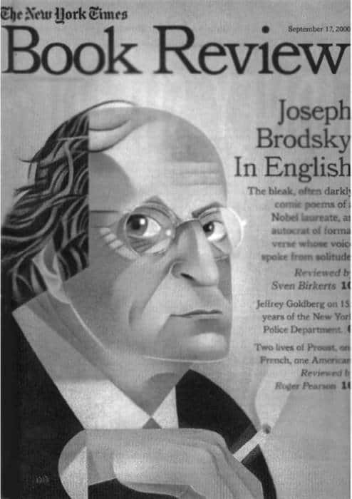 Обложка книжного обозрения «New York Times», посвященного Иосифу Бродскому. 