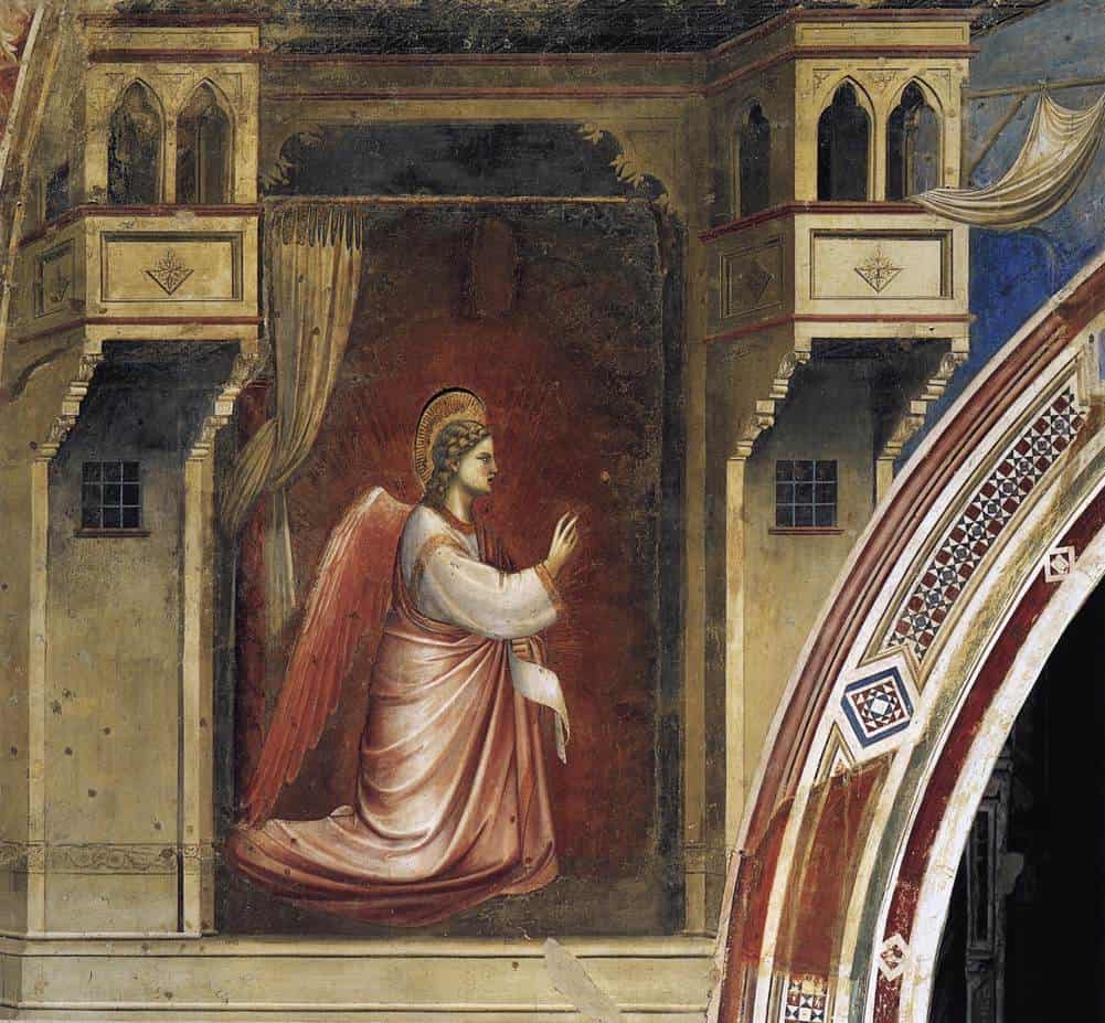 Фрагмент фрески Джотто "Благовещение"