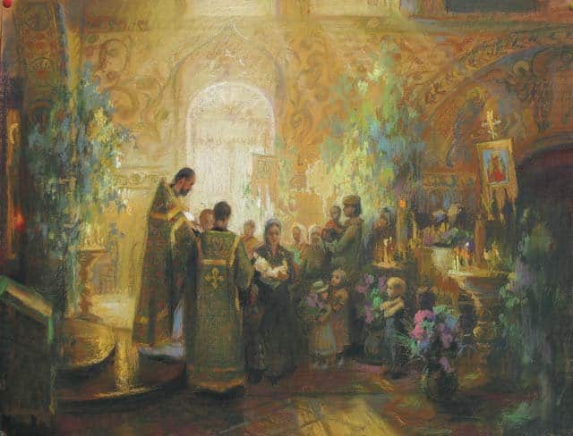 Анастасия Вострецова. «Праздник Троицы в Сергиевской церкви» 