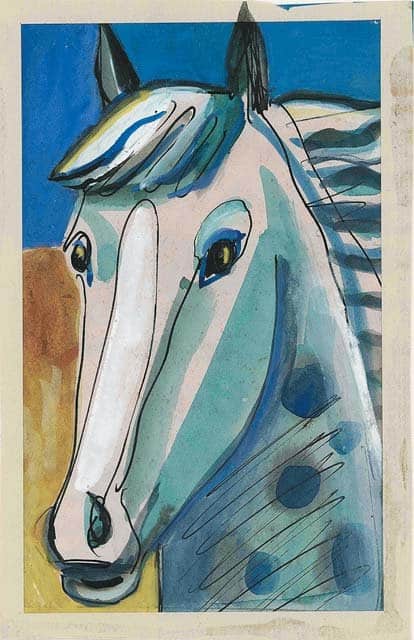 Иллюстрация к сборнику стихов «Лицо коня»