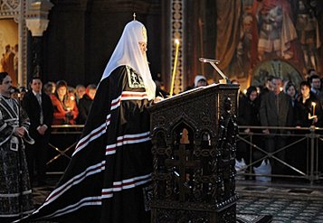 На первой седмице Великого поста патриарх Кирилл произнес цикл проповедей о борьбе со страстями