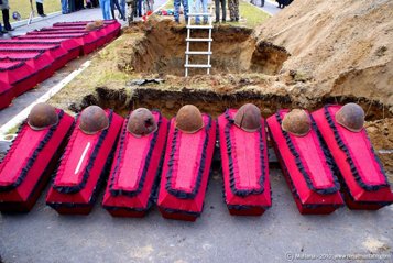 В Новгородской области захоронили останки более 500 солдат Великой Отечественной войны