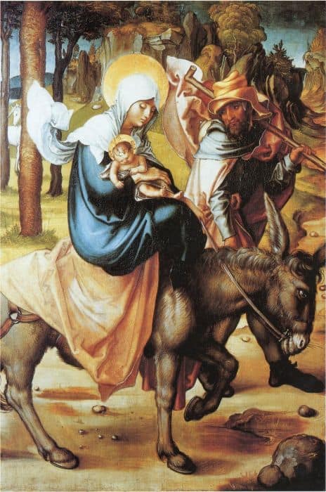 Бегство в Египет. Альбрехт Дюрер, 1494–1497 г.