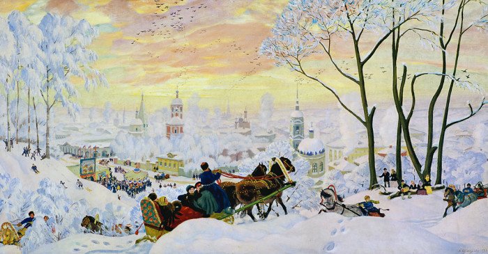Картина Кустодиева "Масленица"