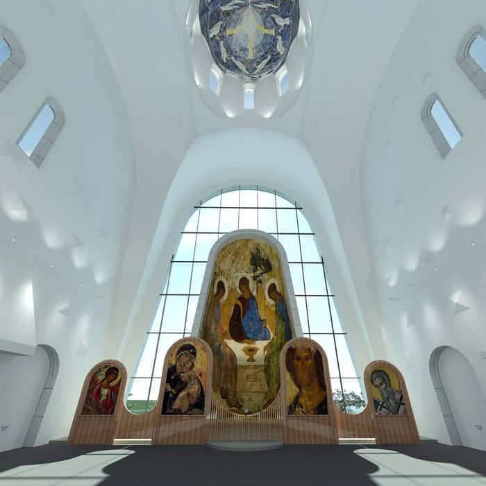 В Москве построят храм со стеклянной стеной, через которую будет видна Сетунь