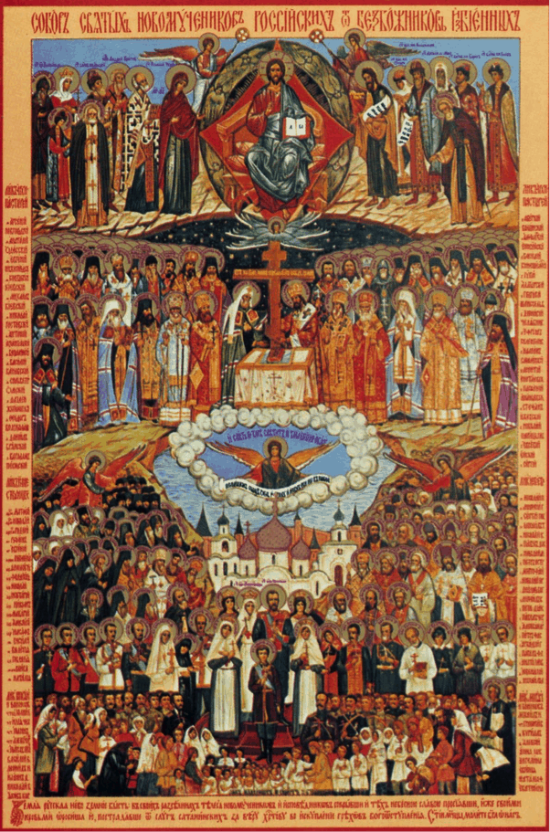 Кто изображен на иконе «Собор новомучеников и исповедников Церкви русской»?