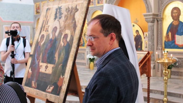 Храму Троицка передали икону «Троица Ветхозаветная», повторяющую образ Андрея Рублева