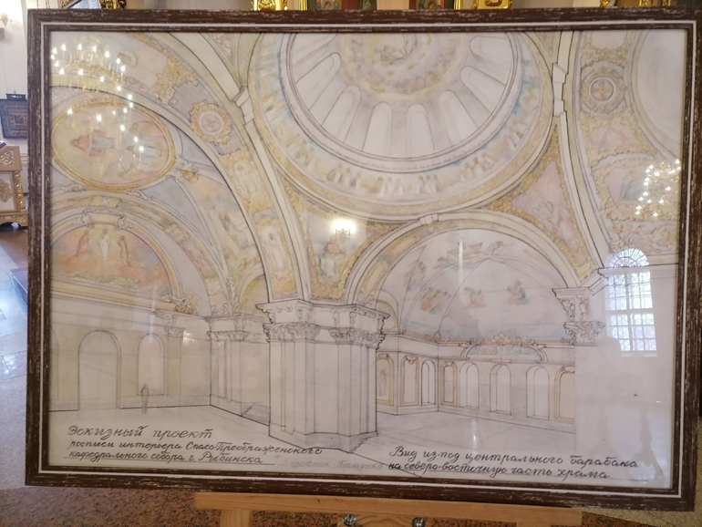 В Рыбинске показали, как может выглядеть Преображенский собор, если восстановить его росписи