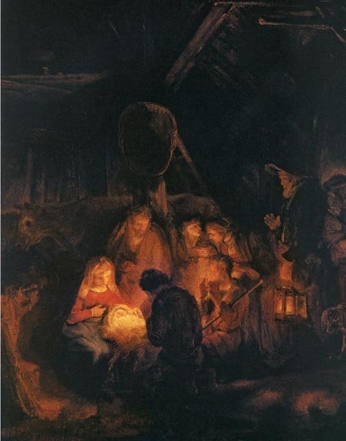 Поклонение пастухов. Рембрандт Харменс ван Рейн. 1646 